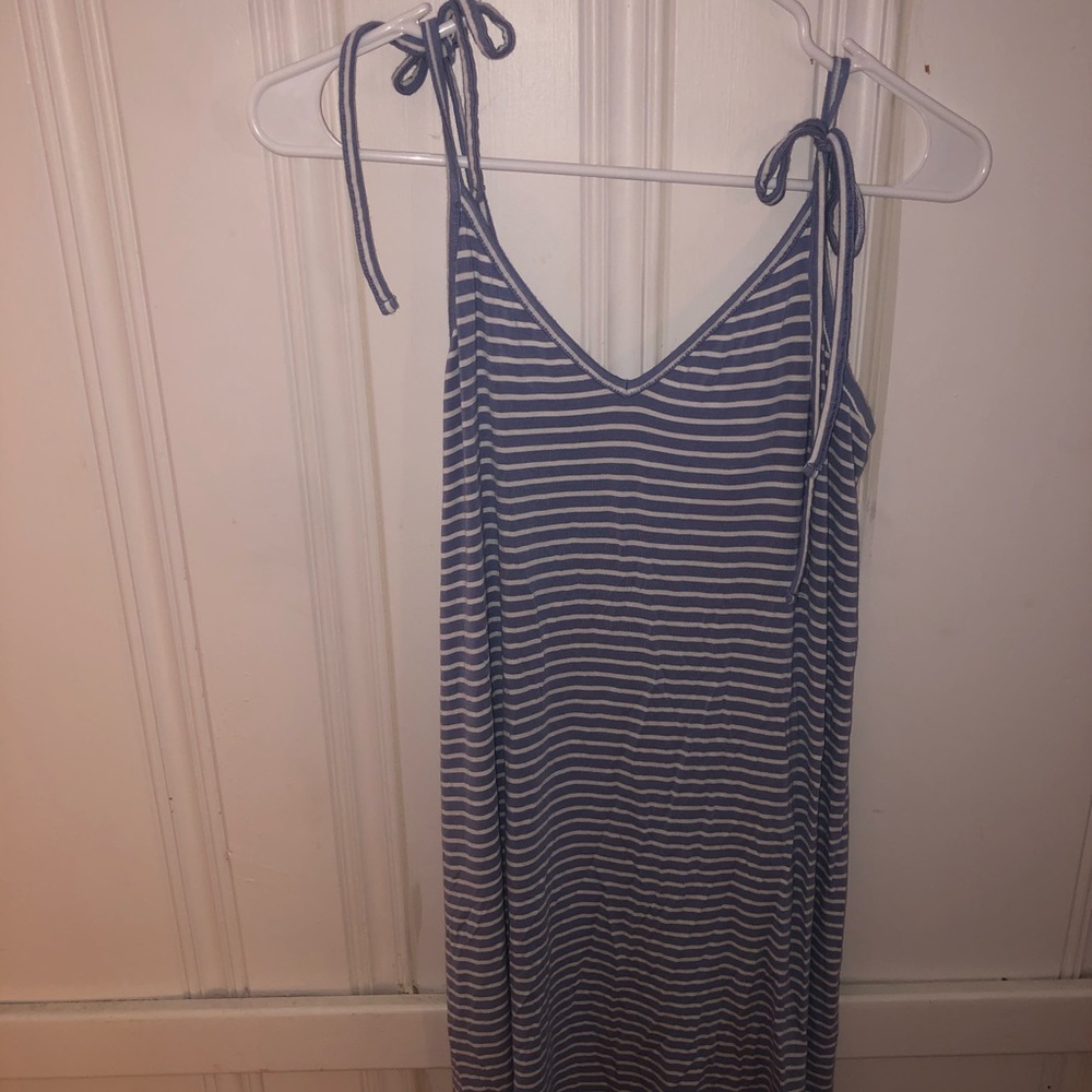 American Eagle Outfitters Blue and White Striped Mini Dress
